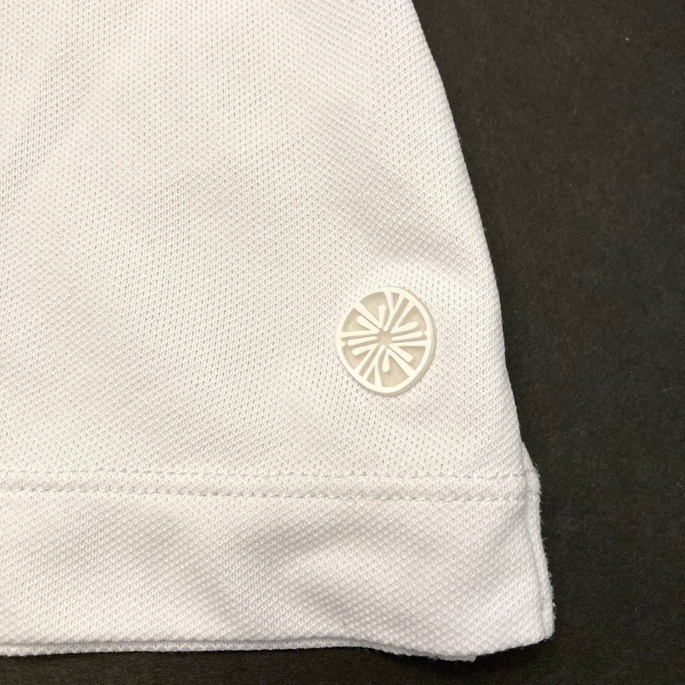 Lily Pulitzer Luxletic Top White V-Neck Ruffle Cap Short Sleeve Womens XL - Picture 6 of 8